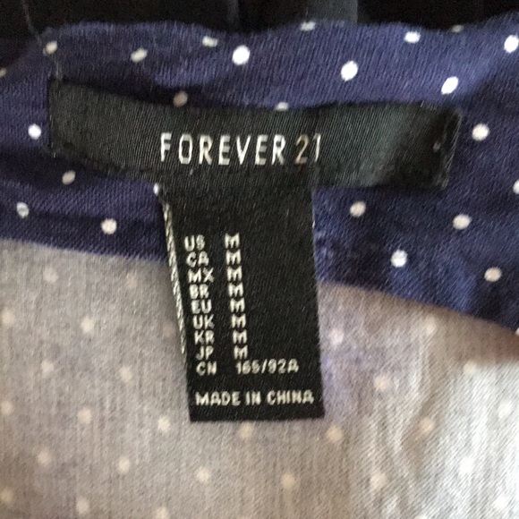 Forever 21 blue with white polka dot mini dress - Picture 7 of 10